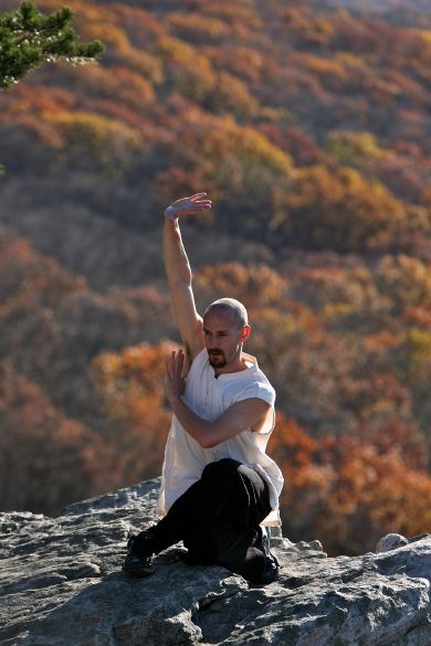 James practicing Kung Fu near Annapolis
